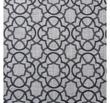 Max Blackout Campbell Geo Jacquard Grommet Single Curtain Panel Navy Blue 50x95