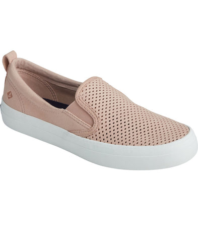 Sperry Womens Crest Twin Gore Perforated Slip on Sneakers Rose Dust Pink 7.5M