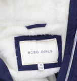 BCBG Girls Big Girls Walker Puffer Hooded Parka Jacket Navy Blue 16