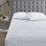 Serta Casual Polyester Plush Top Heated Mattress Pad 2-Plug ST55-0186 White King