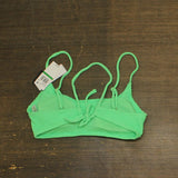 Salt + Cove Juniors Rib Scrunch Scoop-Neck Bikini Top Mint Tea Green L