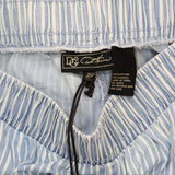 Dg2 by Diane Gilman SoftCell Denim Wide-Leg Pants 697542 Chambray Stripe Blue L