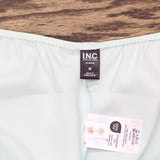 INC International Concepts Lace-Trim Satin Lounge Shorts Clear Dew Green M