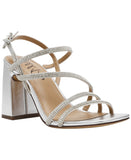 Wild Pair Womens Vinii Strappy Sandals 10020644600 Silver Bling Gray 6M