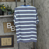 Dickies Mens Utility Clean Stripe Pocket Cotton T-Shirt Tee Cobalt Stripe Blue M