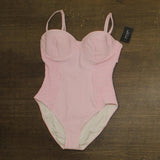 Kate Spade Womens Smocked One-Piece Swimsuit S21502 Begonia Bloom Pink XL