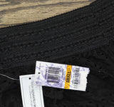 American Rag Laser-Cut Faux-Suede Ruffled Eyelet Cropped Shorts Classic Black S