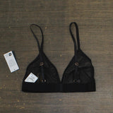 INC International Concepts Womens Bralette Monogram 100137466 Deep Black Logo S