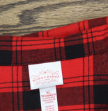 Wondershop Womens Plaid Flannel Long Sleeve Pajama Shirt Holiday Red / Black XL