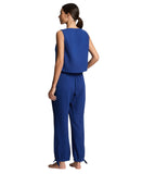 Lauren Ralph Lauren Womens Top & Pants Cover Up Swim Woven Blue Saturn M