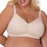 Playtex Smooth Wireless Coverage T-Shirt Bra Sandshell Side Panel Brown 42DD