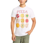 Unfortunate Portrait Mens Graphic T-Shirt Short Sleeve Pizza Tee White XS