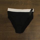 Lauren Ralph Lauren Banded High-Waist Bikini Bottom Black / White Multi 10
