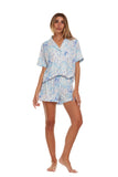 Flora Nikrooz Womens Gabriella Pajama Shorts T91051 Blue XL
