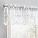 No. 918 Nina Lace Rod Pocket Scallop Valance 16715f5fe82a52 White 58" x 14"