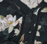 City Chic Trendy Plus Size Button Lined Blouse V-Neck Top Magnolia Green 18W