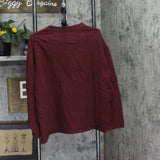 Schmidt Workwear of 4 Cotton Long Sleeve Work T-Shirt Tee Red / Green L / 2XL