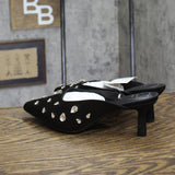 A New Day Womens Katia Heels Satin Tear Drop Rhinestone 94663381 Black 8M