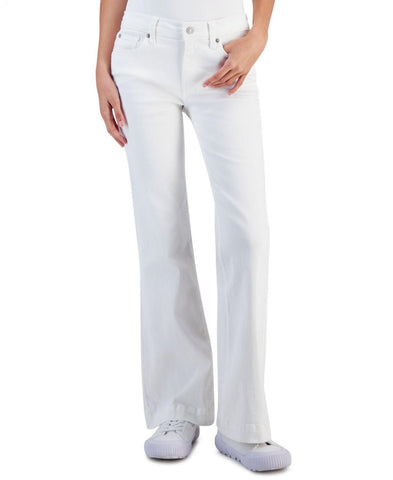 7 For All Mankind Womens Solid Flare-Leg Denim Jeans 7R052330