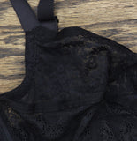 Adore Me Lynn Bustier Floral Leopard Lace Lingerie Corset 90038744 Jet Black 40D