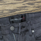 Colleen Lopez Womens Piped Trim Skinny Jeans 167e44183581fc Black Multi 2