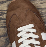 DV Dolce Vita Womens Hype Round Toe Low Top Lace Up Sneakers Chestnut Brown 8.5M