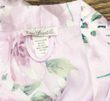 Linea Donatella Womens Floral-Print Satin Wrap Robe BPY230 Pink Floral L/XL