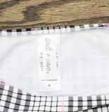 Salt + Cove Juniors Plaid High-Waist Bikini Bottoms 807028 Black / White S
