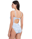 Sanctuary In The Meadow V-Wire One Piece Swimsuit SAIT25296 Multi Blue L