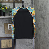 Volcom Womens Take It Easy Long Sleeve Rashguard O0322400 Multi Black M