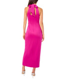 CeCe Womens Halter Maxi Dress DC93110092Z Fuchsia Pink 8