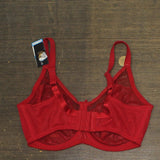Wacoal Plus Size Retro Chic Full Figure Underwire Bra Barbados Cherry Red 38DDD