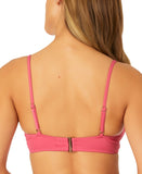 Anne Cole Womens V Wire Elongated Underwire Bikini Swim Top Pink Glow 34C / 36B