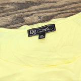 DG2 Womens Mixed-Media Easy Tank Top 721917 Lemon Yellow XL