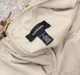 R & M Richards Flutter Sleeve Sequined Evening Formal Dress Pink Champagne 8