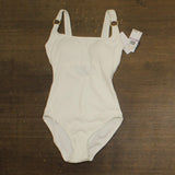 Michael Michael Kors Womens Scoop Neck One-Piece Swimsuit Ribbed MM43433 White 6