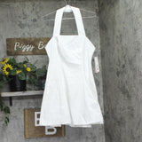 Aqua Womens A-Line Halter Mini Dress DI7180BL White M