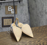 Stuart Weitzman Womens Stuart Lace-Up 100 Pump Stiletto Heels Silver Gray 7B