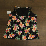 Island Escape Womens Cali Underwire Tankini Swim Top R761249 Black Multi 12