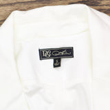 DG2 by Diane Gilman 1-Button Wrinkle-Resistant Gabardine Blazer Jacket Ivory S