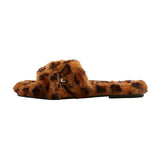 A New Day Womens Sage Slip On Slippers 91315735 Leopard Brown 10M