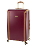 London Fog Check-in Expandable Spinner Suitcase Hard Shell Merlot Red 31.5"
