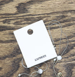 Express Womens Fashion Elegant Cascade Beaded Tier Long Necklace Silver Gray 32"