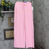 Joy Lab Washed Jersey High Rise Wide Leg Drawstring Pants Bubble Gum Pink S