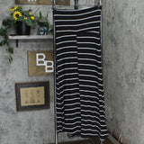 Hot Luxx Couture Maxi Skirt Knit Pull On Dress Black / White See Measurements