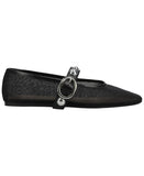 Journee Collection Womens Naveah Mesh Studded Flats NAVEAH Black 8.5M