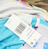 Bleu By Rod Beattie Living Color Halter Tankini Swimsuit Top White Multi 14