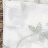 Regal Home Pocket Embroidered Sheer Single Curtain Panel Ivory Green Clay 50x63