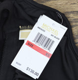 Michael Michael Kors Grommet Tankini Swim Top MM30322 Black XS