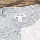 Nine West Womens Colorblock Sweater 165f6f5da93a34 Gray / White S